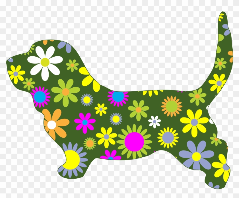 Retro Floral Dog - Retro Floral Dog #300999