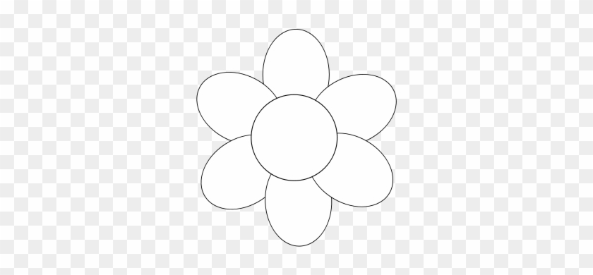 Flower Six Petals Black Outline Png Clip Arts - Montblanc Logo #301037