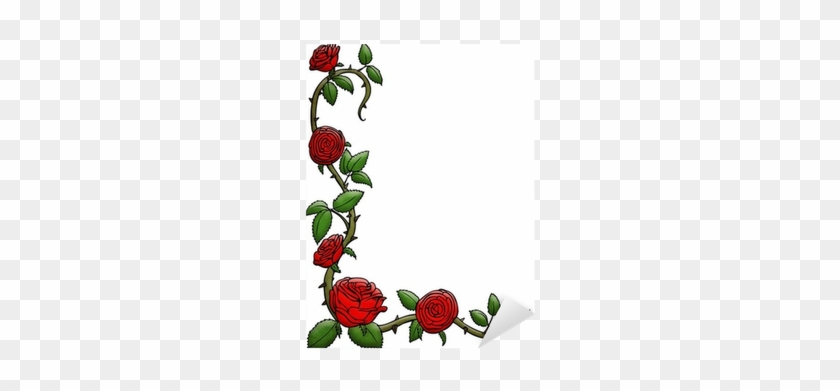 Ranke, Eckverzierung, Rosen, Rose, Rosenranke Sticker - Rosen Ranken #301115