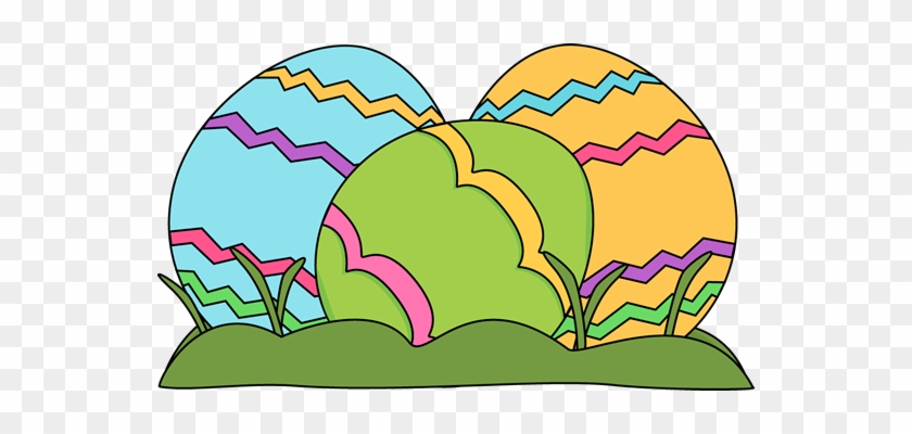 Big Easter Eggs In The Grass - Easter Clip Art Free #301117