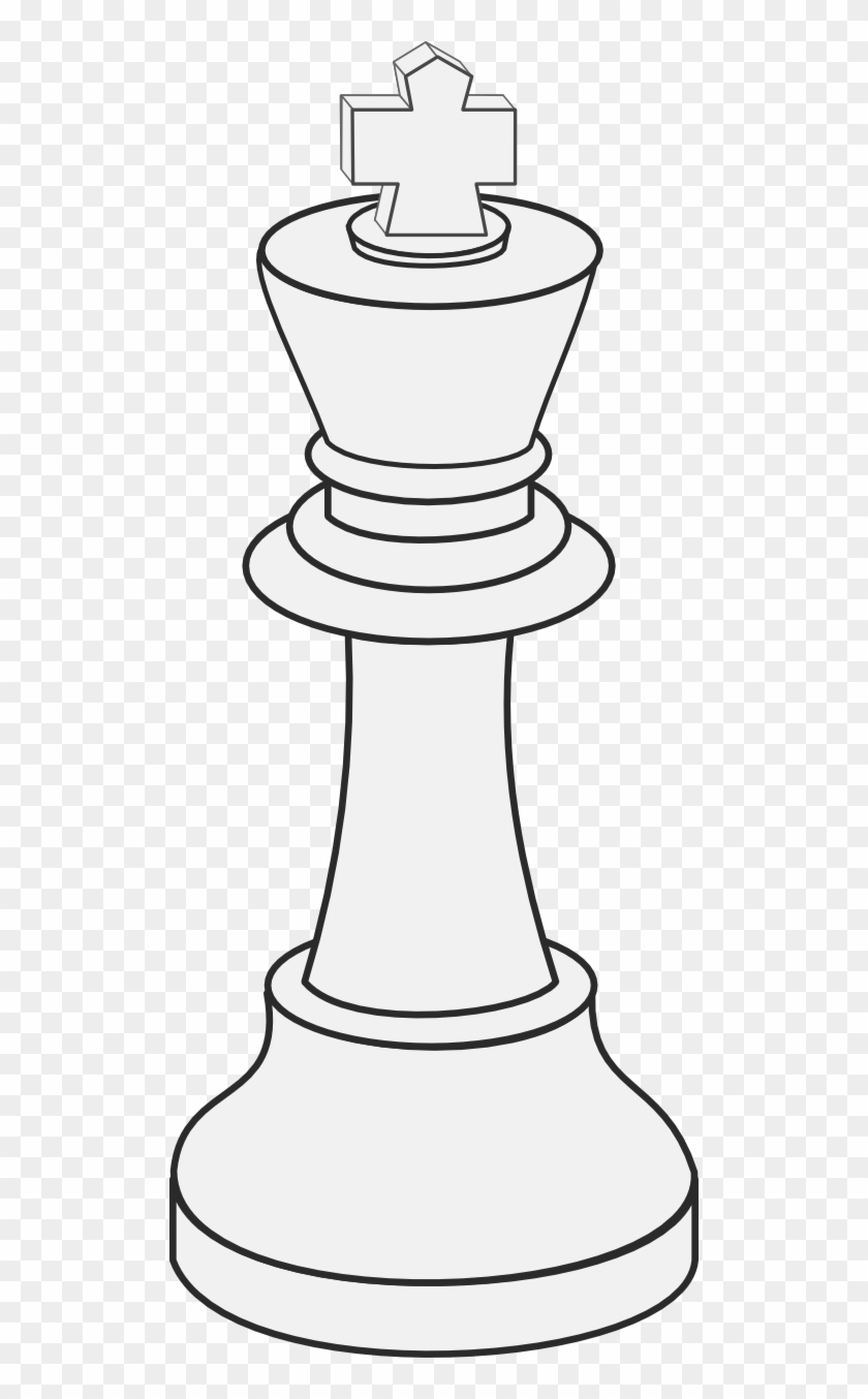 Clipart White King Chess 512x - King Chess Piece Drawing #301236