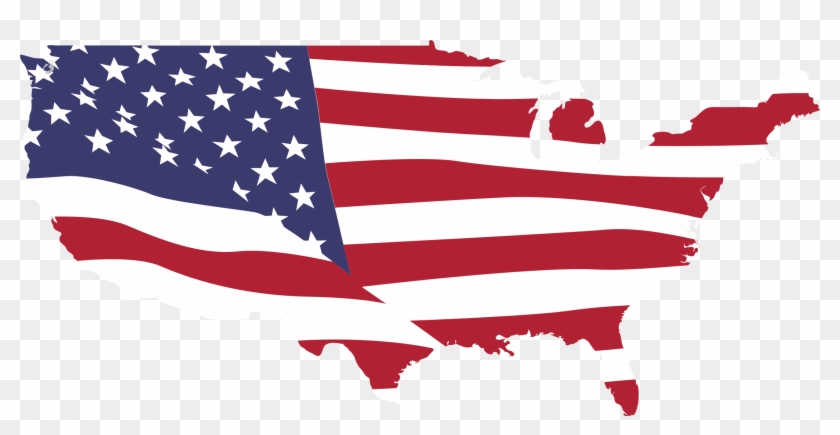 Usa Map Flag - Map Of Usa Clip Art #301371