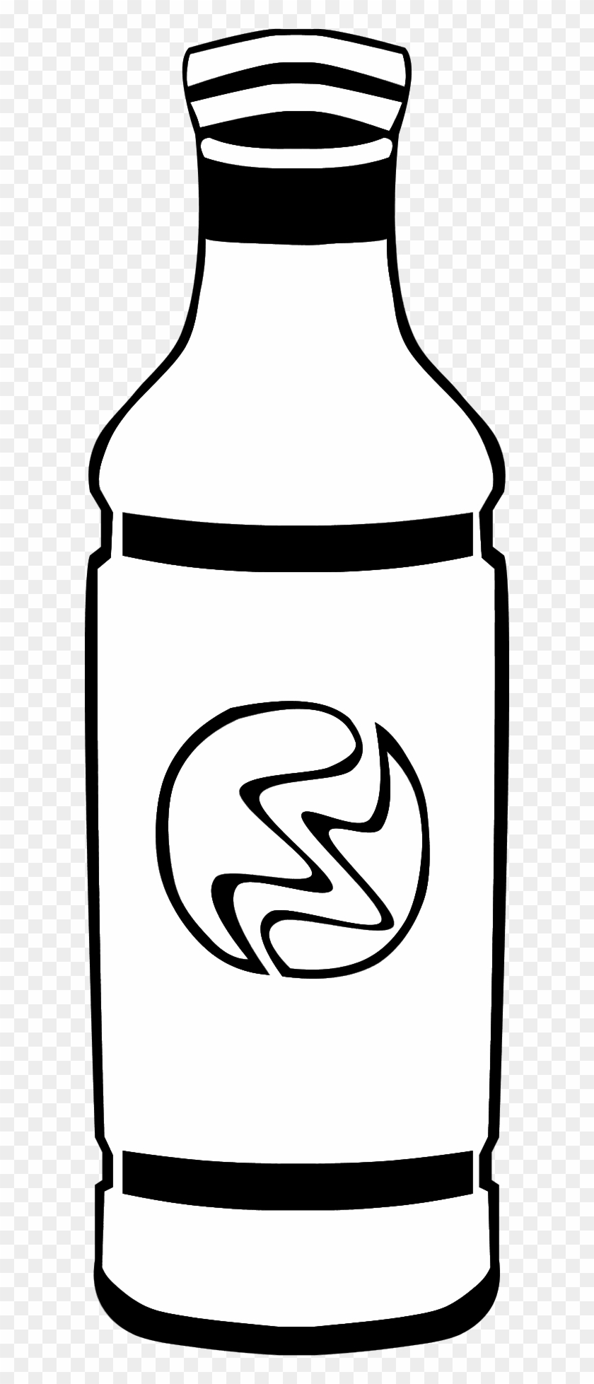 Image For >, Soda Can Clipart - Juice Bottle Black And White #301497