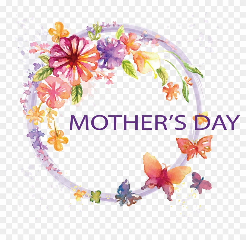 Butterfly Watercolor Painting - Mothers Day Images Vector Png #301531