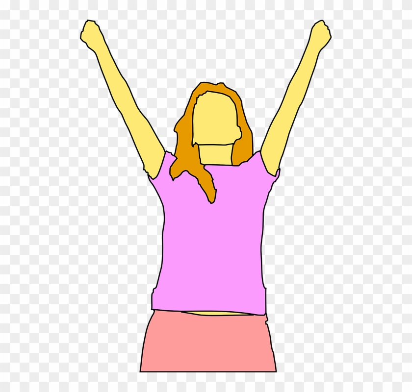 Free Happy Clipart 15, - Person Raising Hands Clipart #301556
