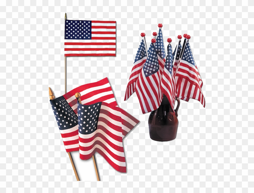 United States Flags - 4 X 6" Us Hand-held Stick Flag, Pack Of 12 #301594