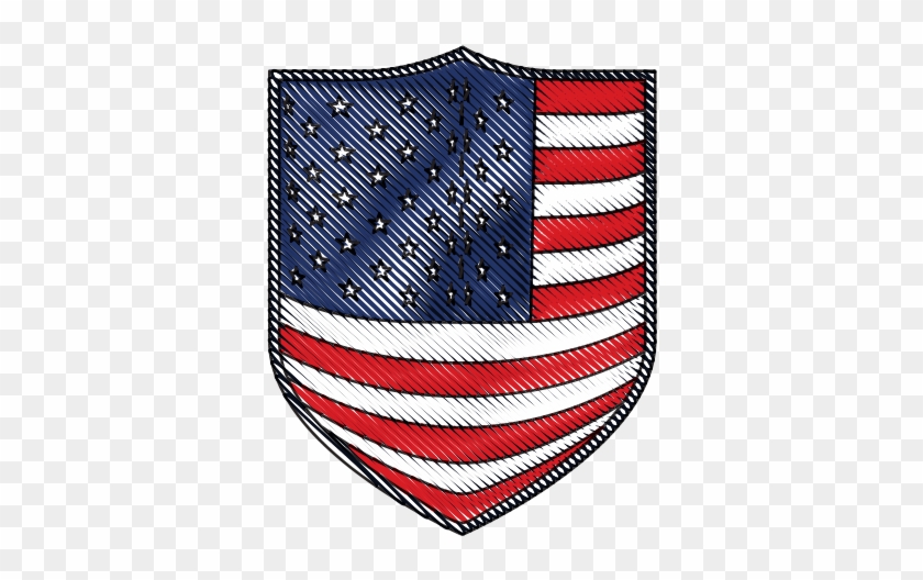 Badge With Flag United States Of America - Emblem #301612