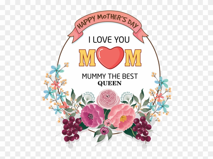 Mother Day Flowers Decoration Label Badge, Mothers - Floral Design #301748