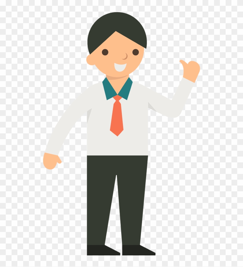 Smiling Cartoon Businessman Giving The Thumbs Up - Cartoon Giving Thumbs Up #301903