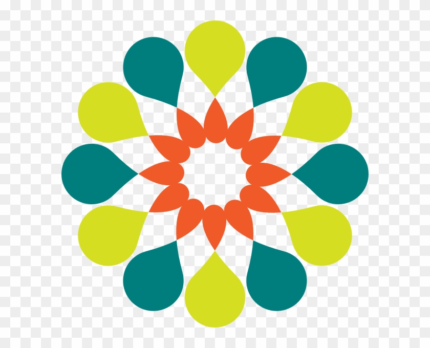 Abstract Clipart Teal Flower - Abstract Clipart #302129