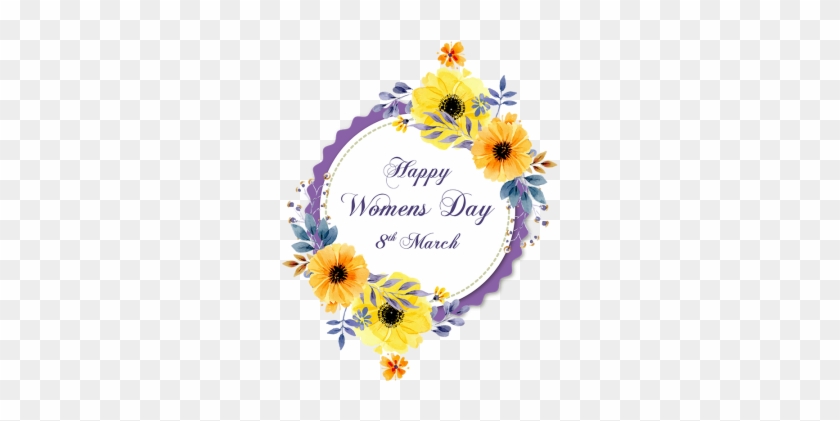 Womens Day With Floral Vector, Happy Women Day, 8 March, - Happy Women's Day Flowers #302250
