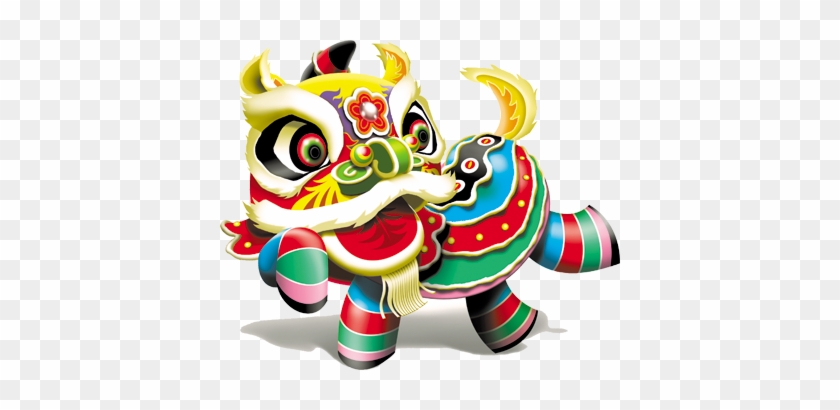 Vector Ilration Of Lion Dance For Chinese New Year - Portable Network Graphics #302273
