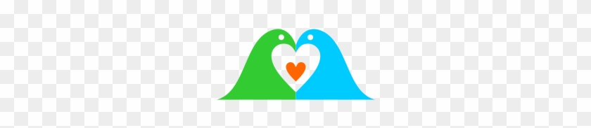 Vector Art Two Love Birds Hearten Logo Download - Two Love Birds Logo #302348
