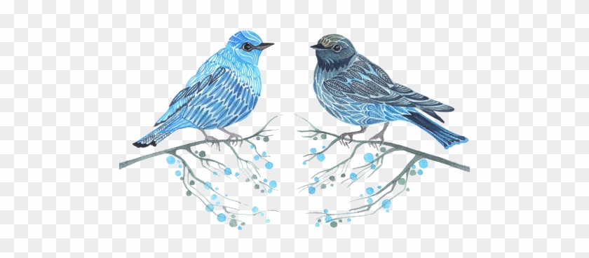 Bird And Blue Image - Blue Flowers Transparent #302363