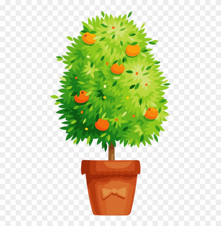 Potted Trees, Potted Flowers, Potted Plants, Orange - Flower Pot Vector Png #302451