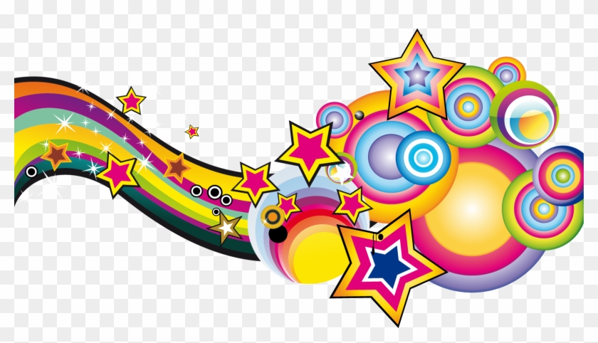 Colored Stars In A Circular Pattern 1594*839 Transprent - Colored Stars In A Circular Pattern 1594*839 Transprent #302550