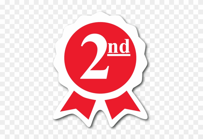 Second Place" Ribbon Award Stickers - 2nd Place Ribbon Png #302466