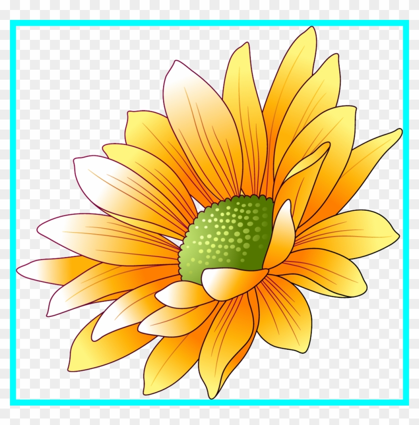Sun Flower Sunflower Frame Png Unbelievable Art Colorful - Flower #302774