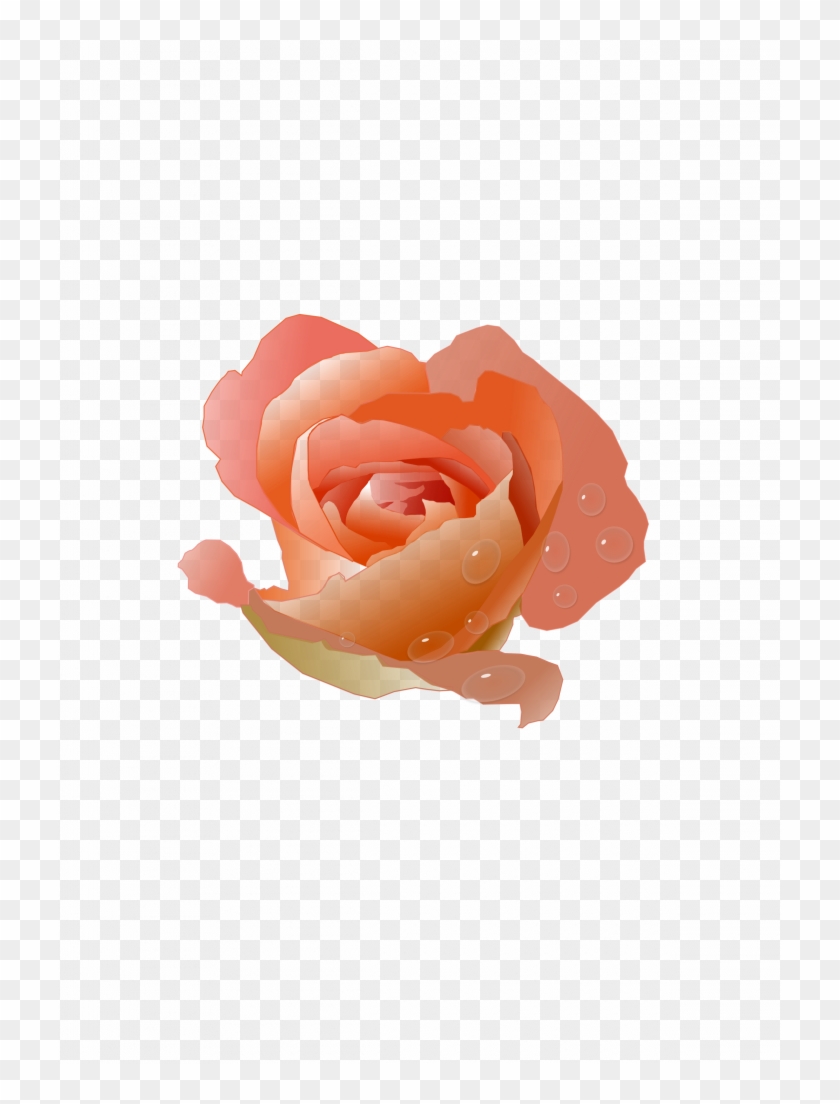 Peach Rose Flower Clip Art - Peach Rose Flower Clip Art #302842