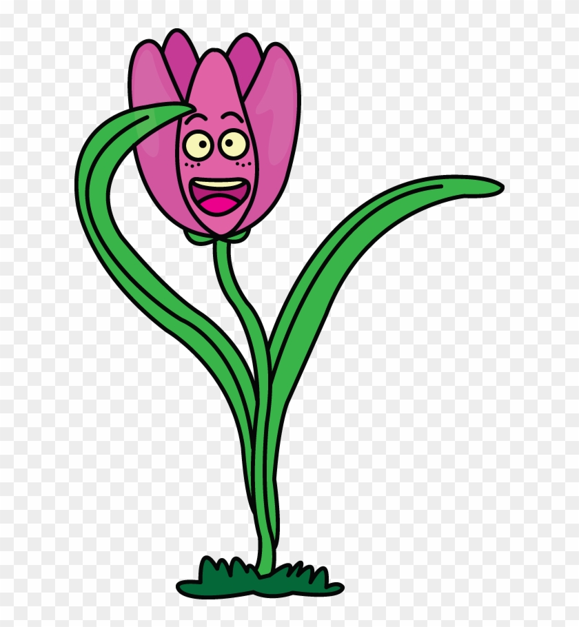 Cartoon Tulip Drawing Tutorial Http - Tulip Drawing Easy #302821