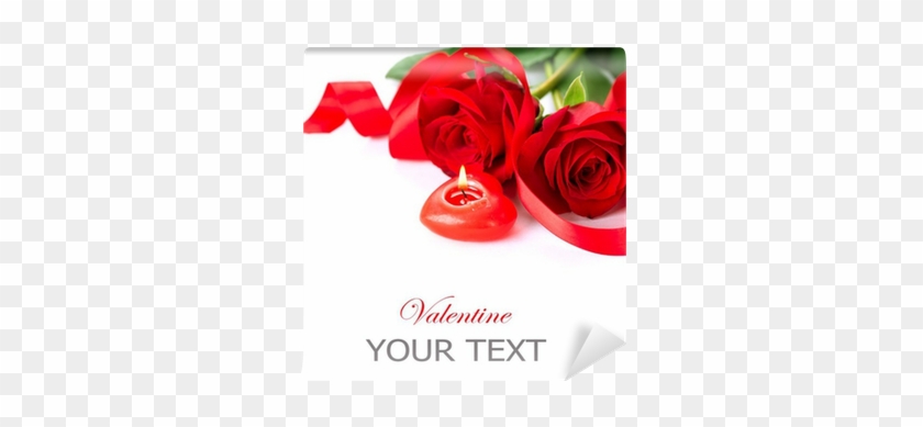 Valentines Rose Flower With Ribbon And Heart Shape - Flower #302886