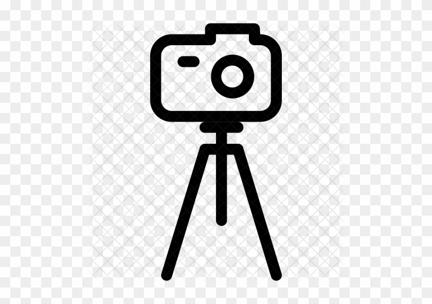 Camera On Tripod Icon - Camera Stand Logo Png #302908