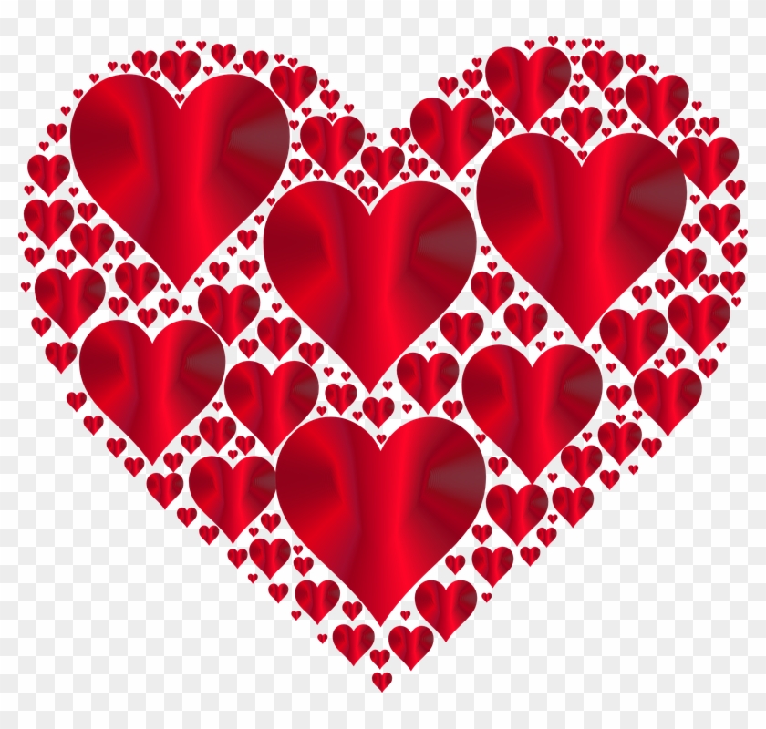 Heart, Hearts 3, Love, Shape, Valentine, Romance - Hearts In Heart - Tote Bags #303027