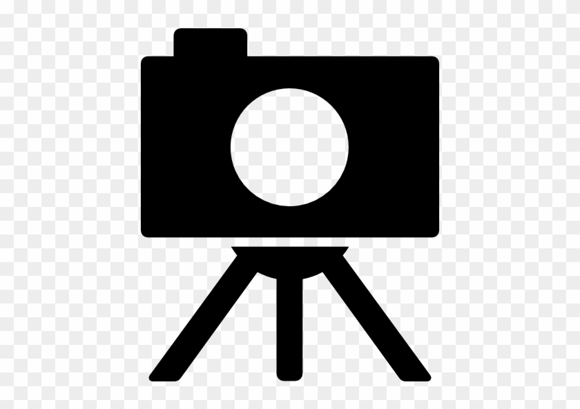 Camera On Tripod Clipart - Camera With Tripod Icon #303079