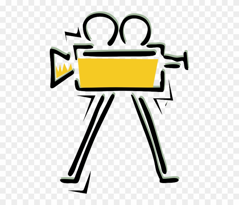 Movie, Cinema, Camera, Director, Film Projector - Film Camera Clip Art #303277