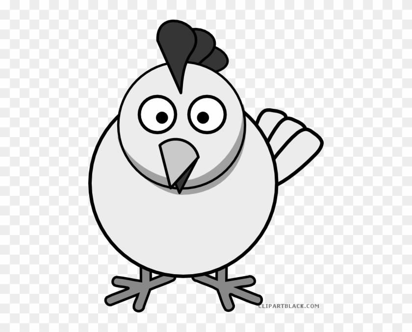 Grayscale Chicken Animal Free Black White Clipart Images - Cartoon Chicken  - Free Transparent PNG Clipart Images Download