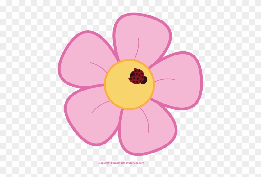 Petal Clipart Preschool - Pink Lady Bug Clip Art #303391