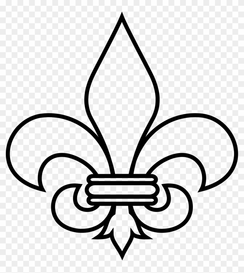 Gigantic Fleur De Lis Coloring Page File Outline Svg - Fleur De Lis Clip Art #303466