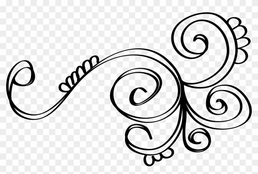 Free Coloring Pages Of Swirls And Flowers - Swirl Doodle Png #303509