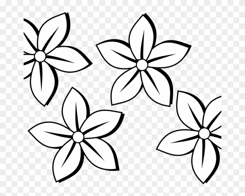 Outlines Of Flowers For Colouring Sunflower Clipart - Flowers Clipart Black And White #303534