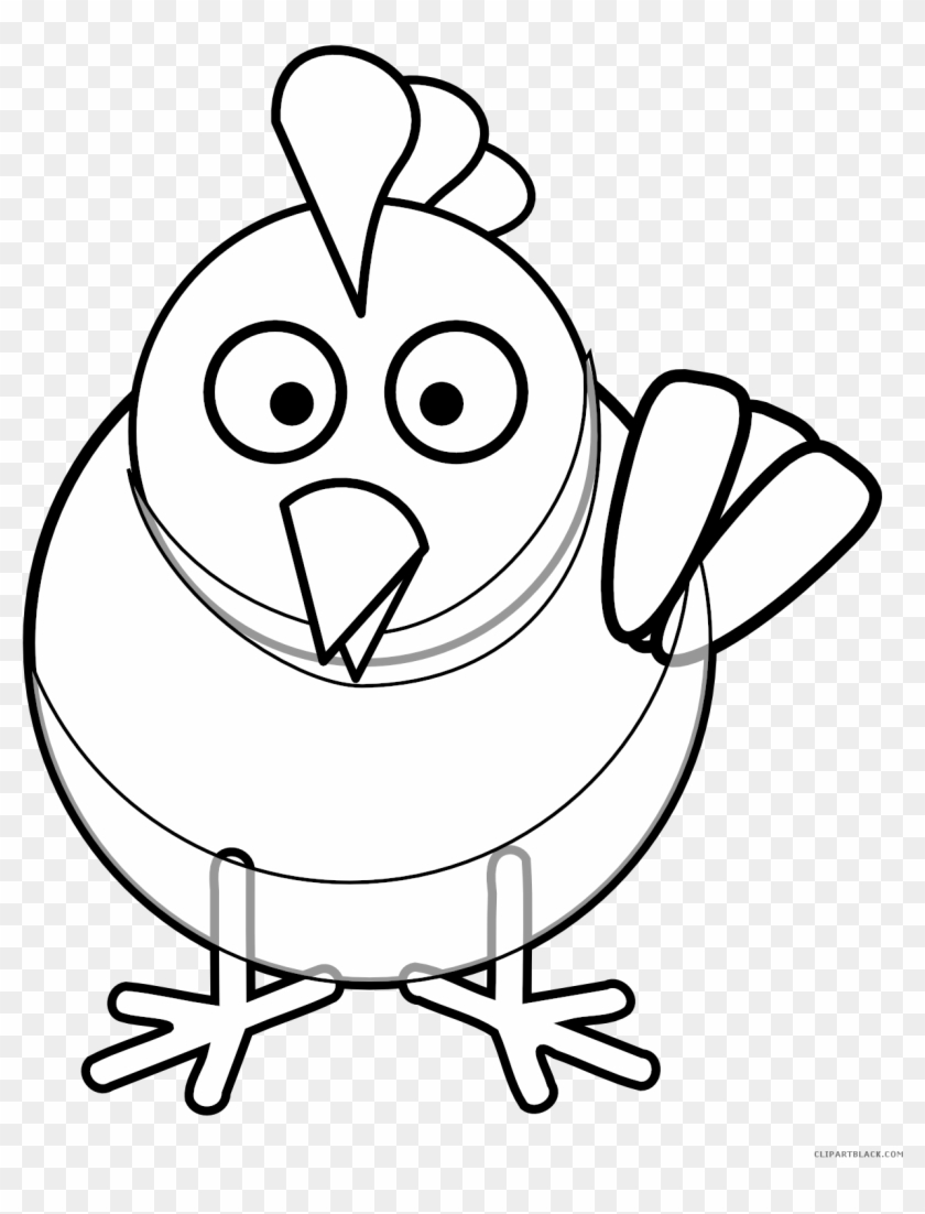 Black And White Chicken Animal Free Black White Clipart - Coloring Page Turkey #303638