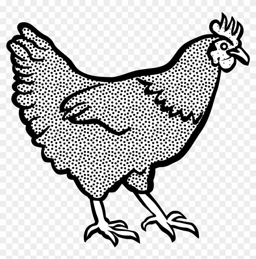 Big Image - Chicken Clipart Black And White #303690