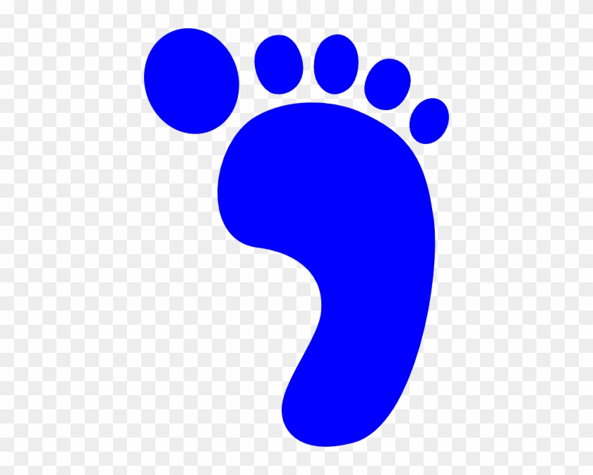 Blue Foot Clip Art At Clker - Foot Print #303789