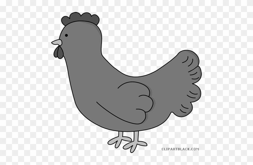 Cute Chicken Animal Free Black White Clipart Images - Chicken #303813