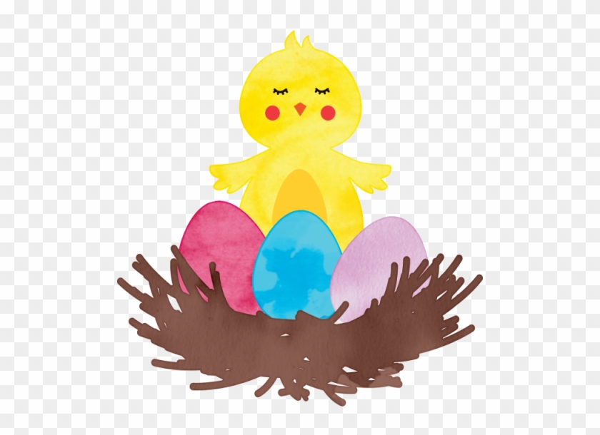 Easter Chick Nest, Easter Eggs Nest, Easter Chick Png - Pollito En Su Nido Animadas #303854