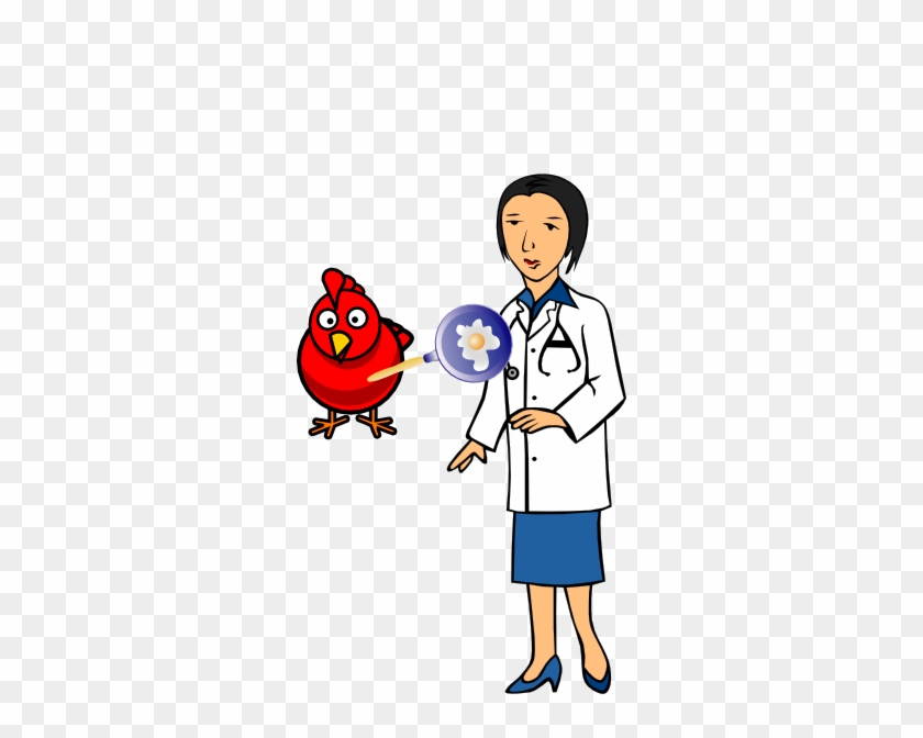 Doctor And Hen With Egg Clip Art At Clker - Woman Doctor Cartoon #303872