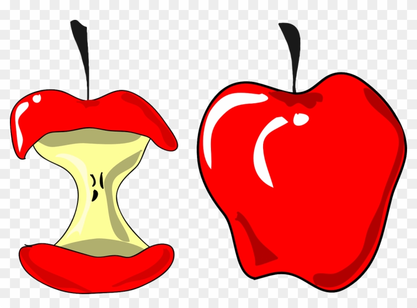 Apple Clip Art 7 - Eaten Apple Clipart #303902