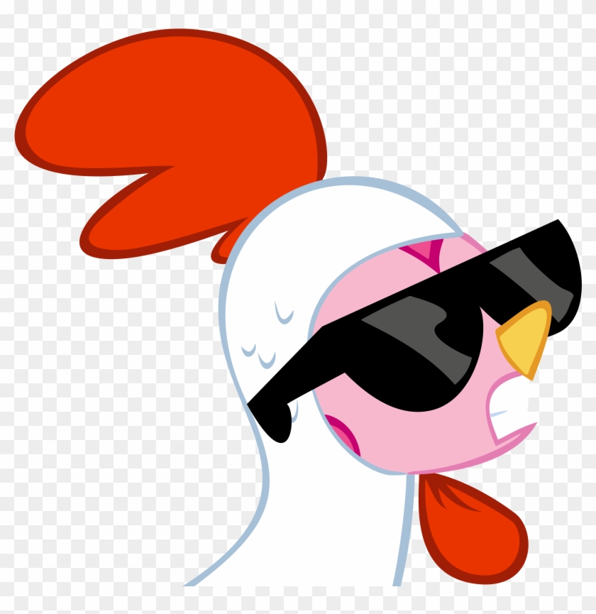 Deal With It - Chicken Cartoon With Glasses #304014