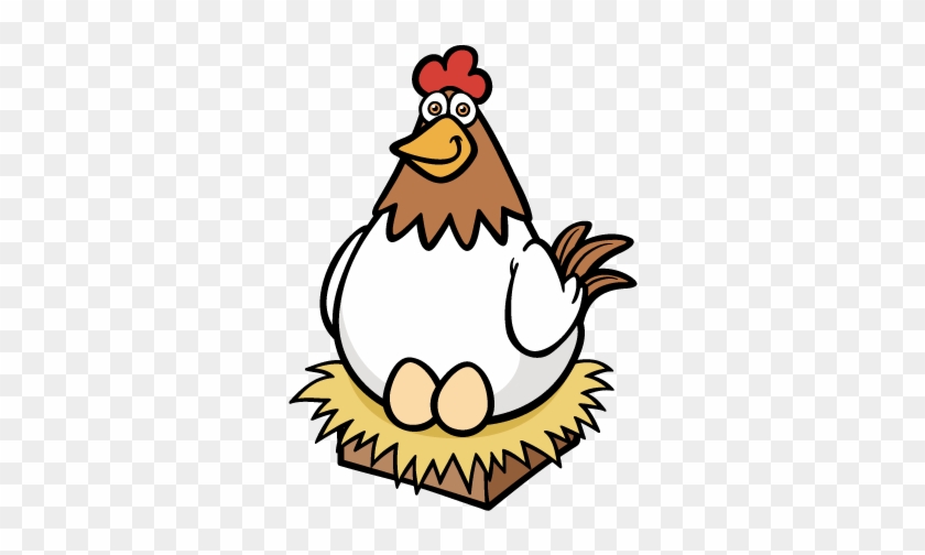 Chicken Cartoon Clip Art - Hen Laying Egg Cartoon #304022