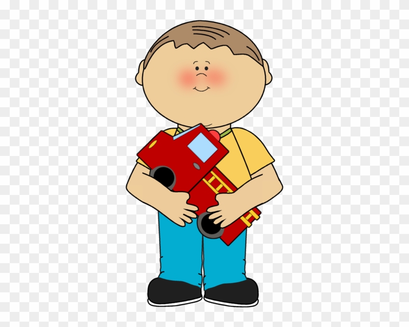 Boy With A Firetruck - Preschool Clipart Boy #304031