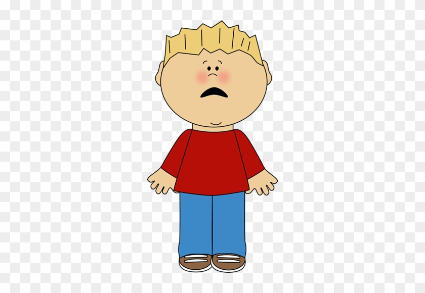 Boy With A Scared Face Clip Art - Sad Boy Clipart #304036