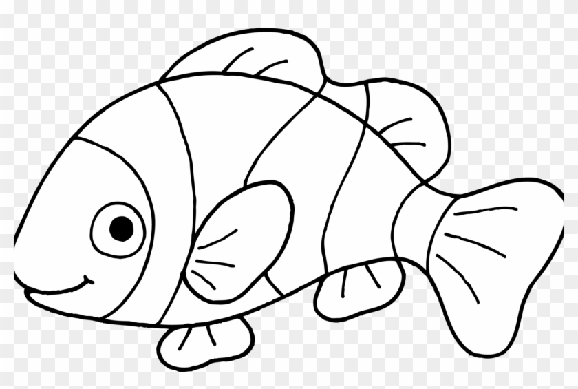 Clown Fish Coloring Page Free Printable Pages For Kids - Fish Black And White #304099