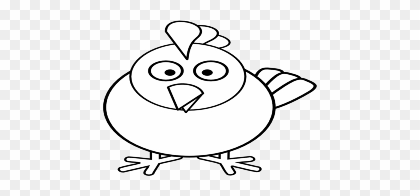 Cartoon Coloring Medium Size Cute Cartoon Chickens - Cartoon Chicken Black And White #304181