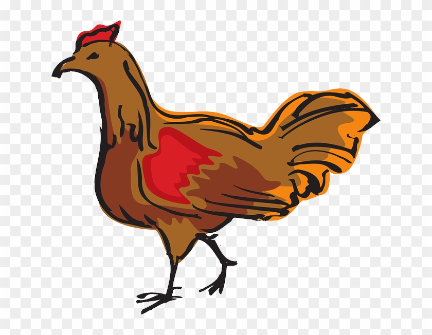 Brown, Farm, Bird, Chicken, Art, Walking, Animal - Gambar Animasi Ayam Berjalan #304186