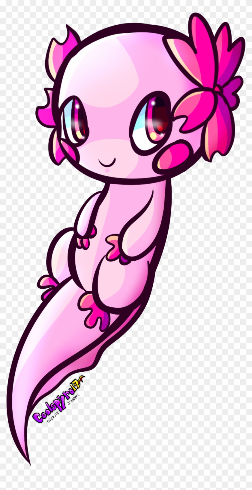 Commission Sakura Axolotl By Skoryx - Axolotl Clip Art #304402