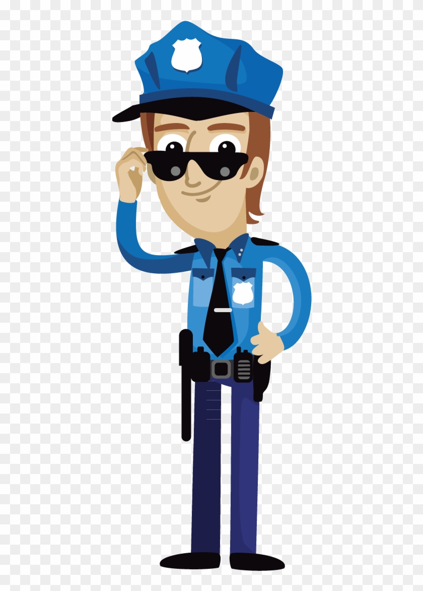 Cartoon Police Officer Clip Art - Transparent Background Police Clipart #304456